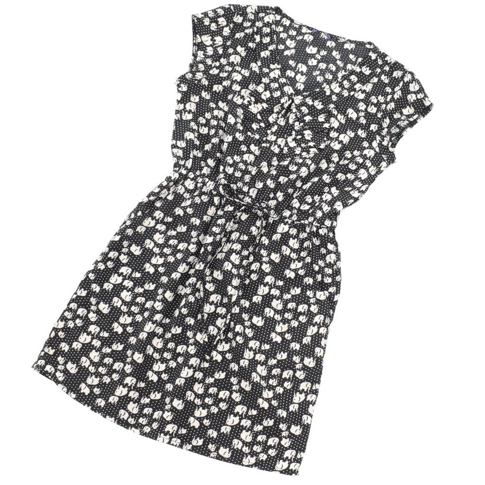 BeBop Elephant Print Drawstring Dress w/ Pockets S